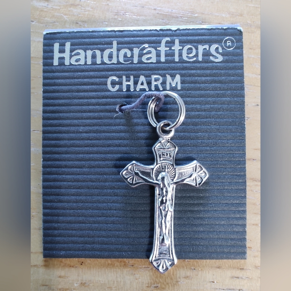 Sterling Crucifix Cross Charm NWT